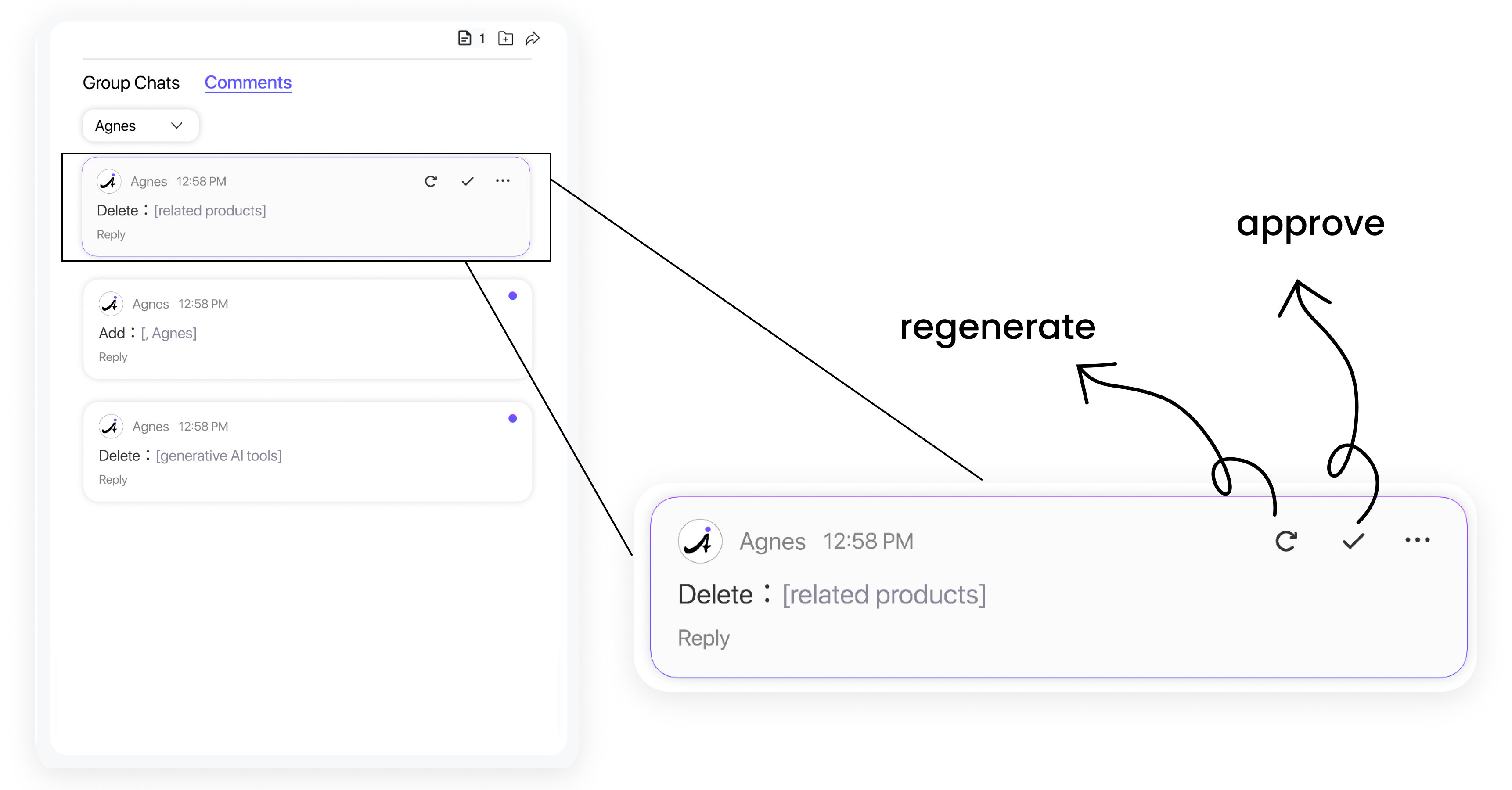 Editorial review interface